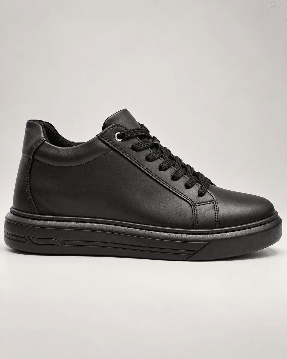 (ÖN SİPARİŞ) VANTEXO Prime Lift X7 Sleek Edition Siyah +7 CM Gizli Yükselti Premium Sneaker - Vantexo