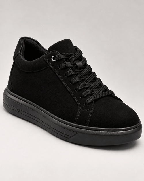 (ÖN SİPARİŞ) VANTEXO Prime Lift X7 Suede Edition Siyah +7 CM Gizli Yükselti Premium Sneaker - Vantexo