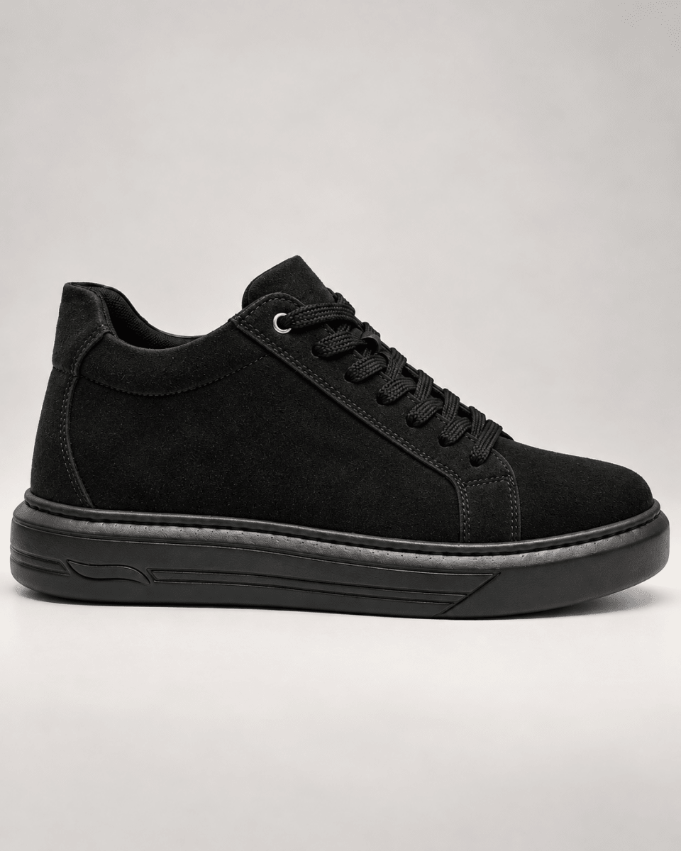VANTEXO Prime Lift X7 Suede Edition Siyah +7 CM Gizli Yükselti Premium Sneaker, görsel 4