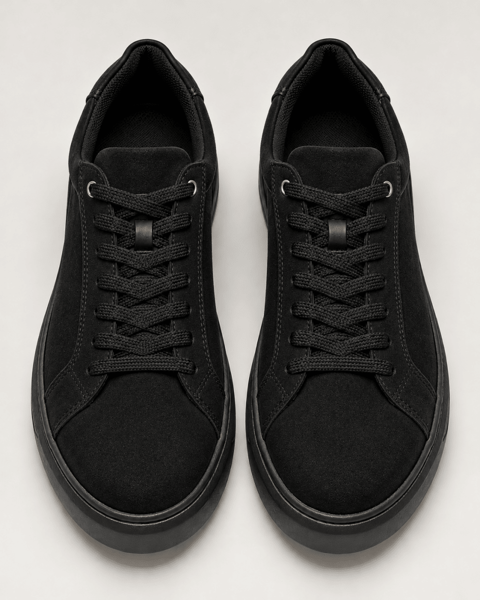 (ÖN SİPARİŞ) VANTEXO Prime Lift X7 Suede Edition Siyah +7 CM Gizli Yükselti Premium Sneaker - Vantexo