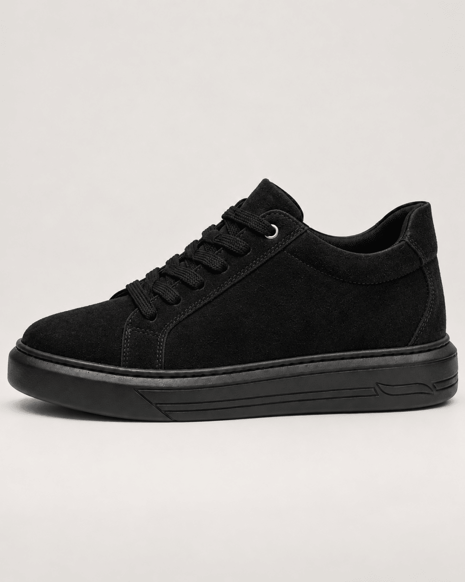 VANTEXO Prime Lift X7 Suede Edition Siyah +7 CM Gizli Yükselti Premium Sneaker, görsel 6