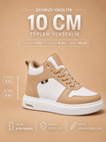 VANTEXO Prime Lift X10 Bej +10 CM Gizli Yükselti Premium Sneaker - Vantexo