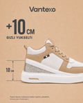VANTEXO Prime Lift X10 Bej +10 CM Gizli Yükselti Premium Sneaker - Vantexo