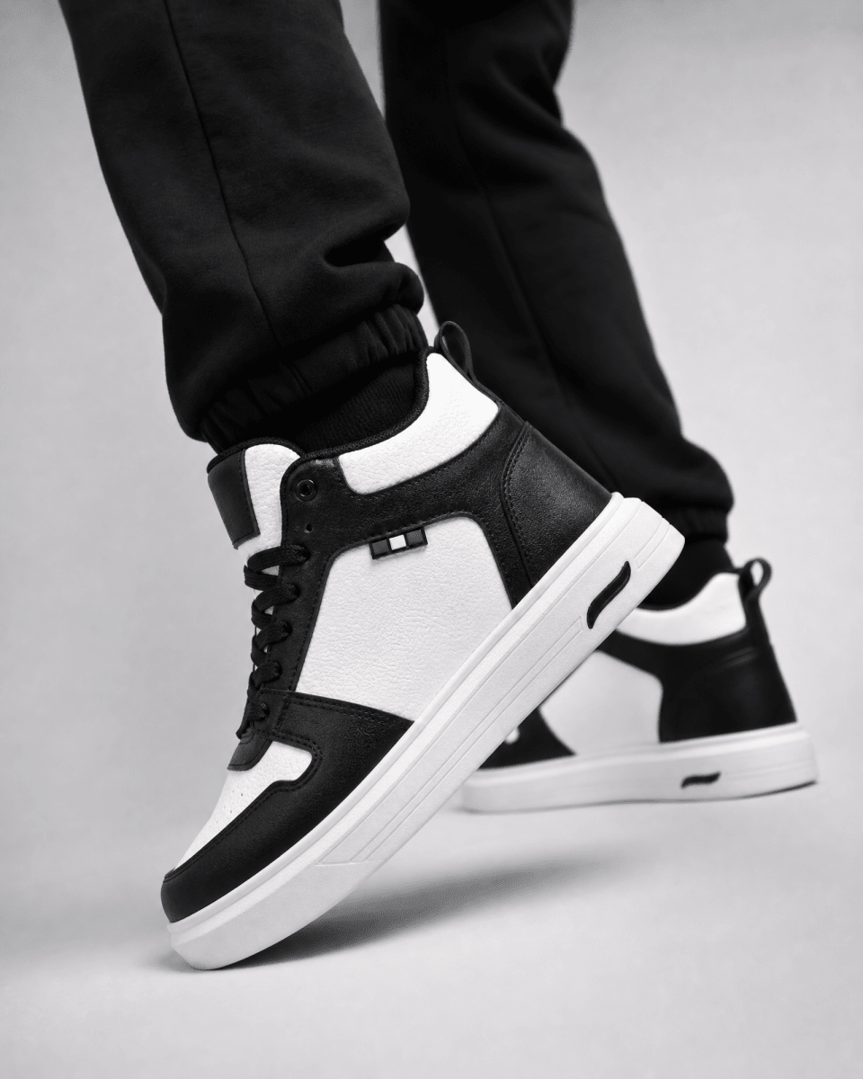 VANTEXO Prime Lift X10 Siyah Beyaz +10 CM Gizli Yükselti Premium Sneaker - Vantexo