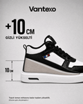 VANTEXO Prime Lift X10 Siyah Beyaz +10 CM Gizli Yükselti Premium Sneaker - Vantexo