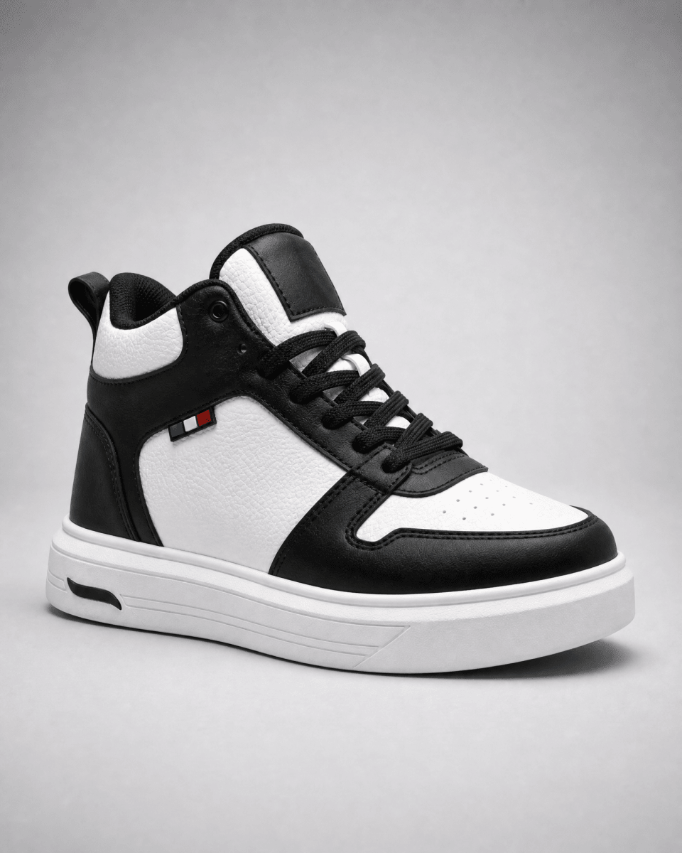 VANTEXO Prime Lift X10 Siyah Beyaz +10 CM Gizli Yükselti Premium Sneaker - Vantexo